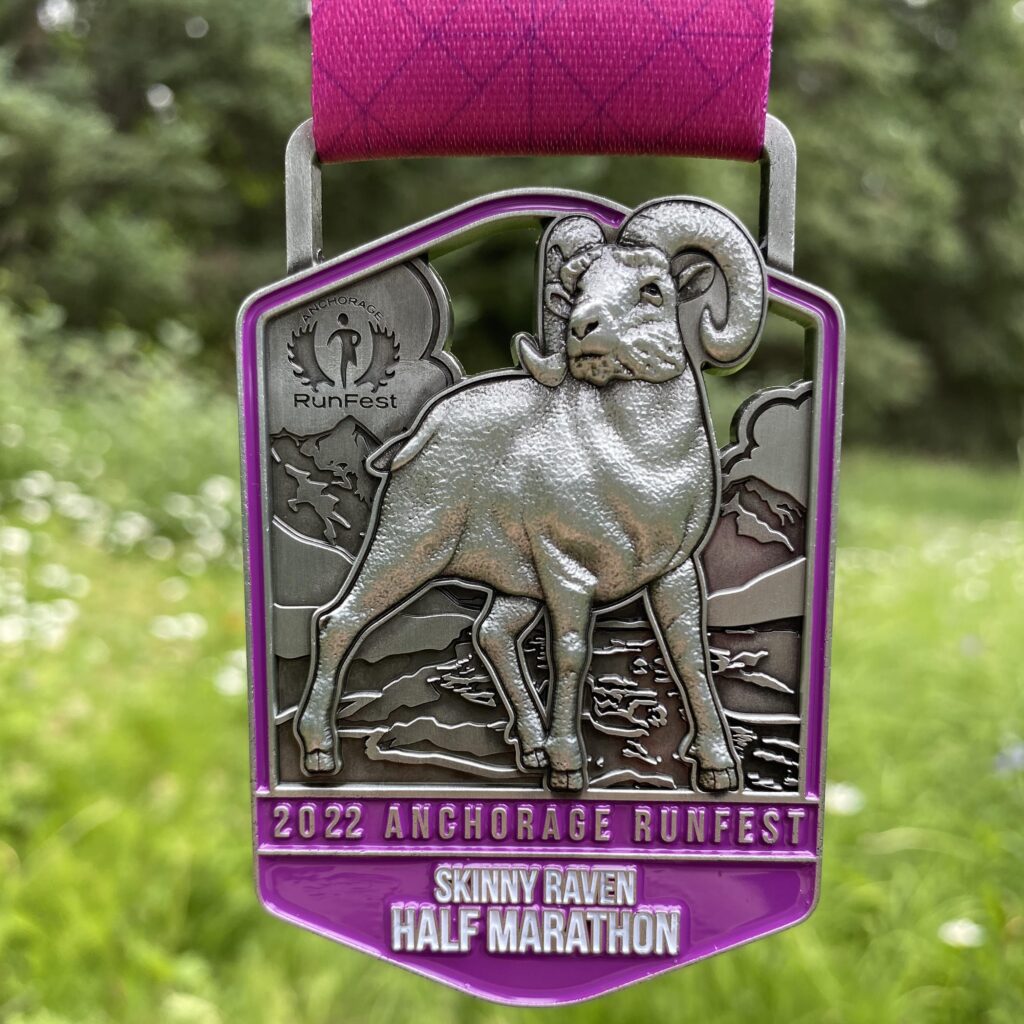 Skinny Raven 2022 Half Marathon Medal