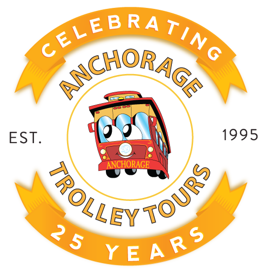 Anchorage Tolley Tours 25 Years Logo